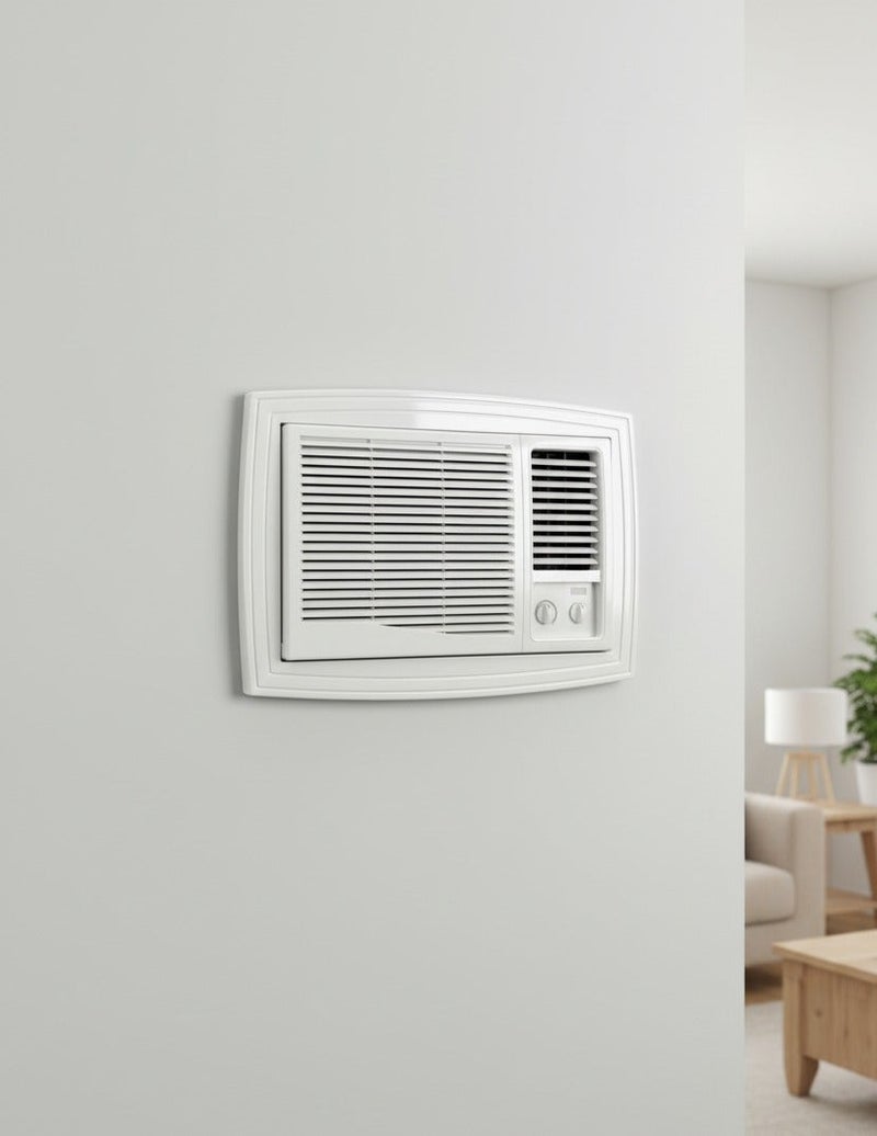 بهنس برواز مكيف شباك ابيض بلاستيك جاهز عالي الجودة براويز مكيفات شباك لاحاجة الى مسامير التثبيت اطار و ديكور المكيف الشباك مانعة للغبار والحشرات يحافظ على هواء التكييف كاملا بالغرفة سهولة الفك التركيب التنظيف - Image 5